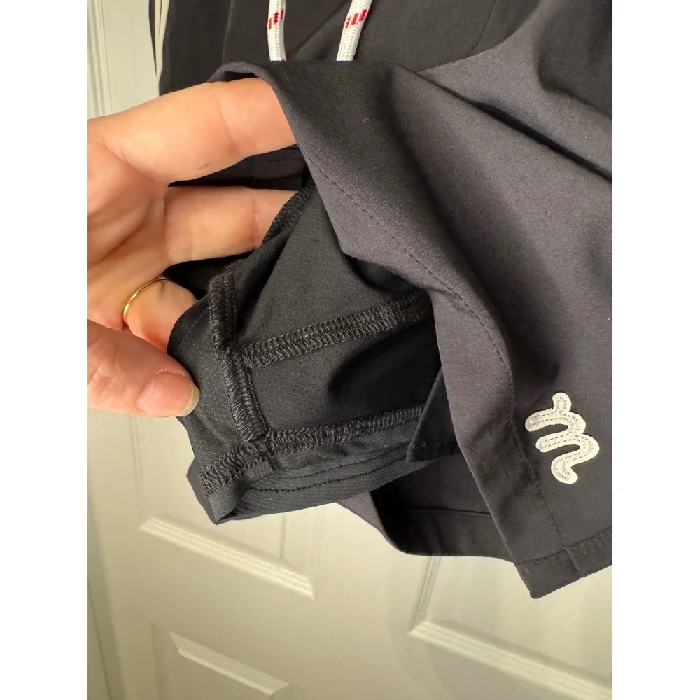 Manana Surfing Co The Volley Short 2.0 Black Swim Trunks Mens Small NWT